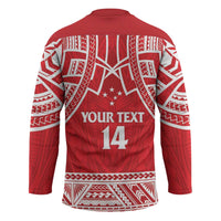 Samoa Rugby Custom Hockey Jersey Toa Samoa Pacific Sporty Red - Polynesian Pride