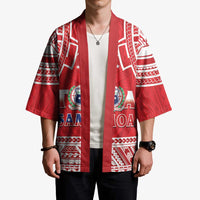 Samoa Rugby Custom Kimono Toa Samoa Pacific Sporty Red - Polynesian Pride