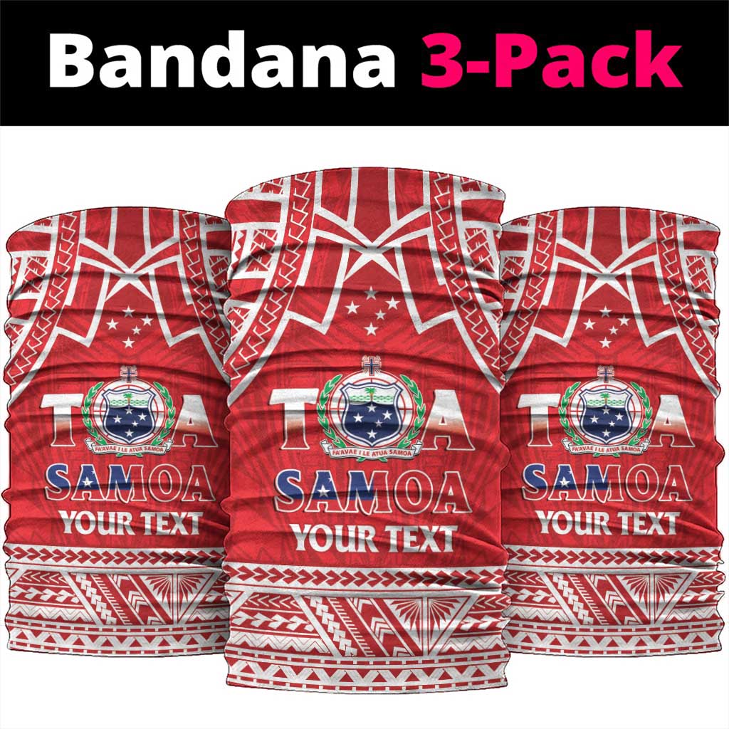 Samoa Rugby Custom Neck Gaiter Toa Samoa Pacific Sporty Red - Polynesian Pride