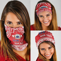 Samoa Rugby Custom Neck Gaiter Toa Samoa Pacific Sporty Red - Polynesian Pride
