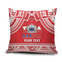 Samoa Rugby Custom Pillow Cover Toa Samoa Pacific Sporty Red - Polynesian Pride