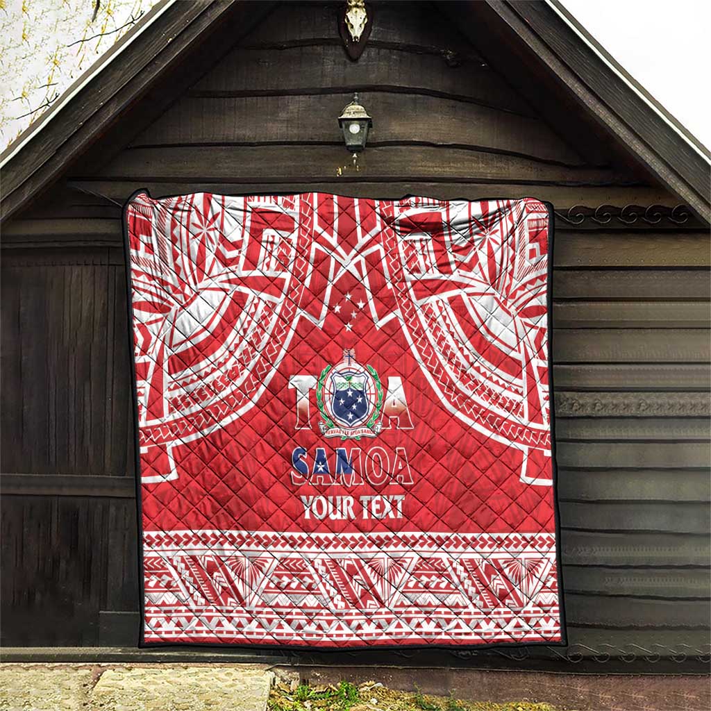 Samoa Rugby Custom Quilt Toa Samoa Pacific Sporty Red - Polynesian Pride