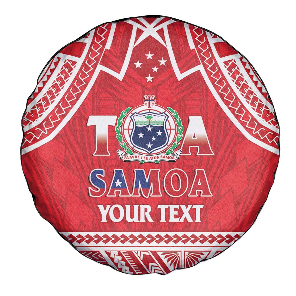 Samoa Rugby Custom Spare Tire Cover Toa Samoa Pacific Sporty Red - Polynesian Pride
