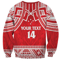 Samoa Rugby Custom Sweatshirt Toa Samoa Pacific Sporty Red - Polynesian Pride