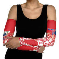 Toa Samoa Rugby Custom Arm Sleeves Samoa mo Samoa Polynesian Pacific Red - Polynesian Pride