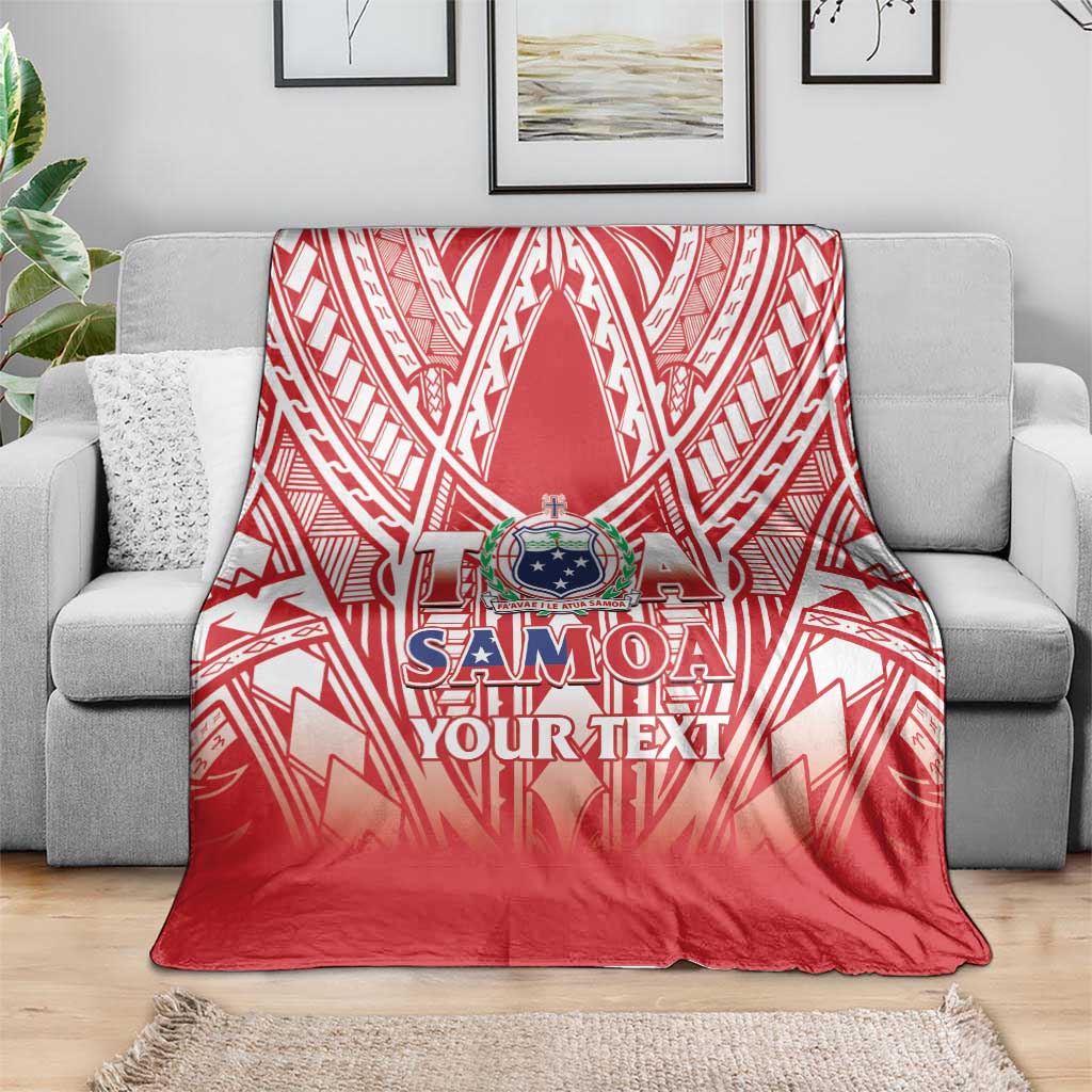 Toa Samoa Rugby Custom Blanket Samoa mo Samoa Polynesian Pacific Red - Polynesian Pride