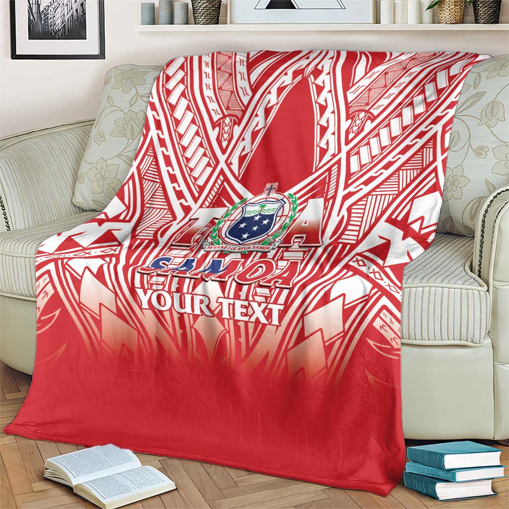 Toa Samoa Rugby Custom Blanket Samoa mo Samoa Polynesian Pacific Red - Polynesian Pride