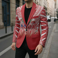 Toa Samoa Rugby Custom Blazer Samoa mo Samoa Polynesian Pacific Red - Polynesian Pride