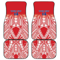 Toa Samoa Rugby Custom Car Mats Samoa mo Samoa Polynesian Pacific Red - Polynesian Pride