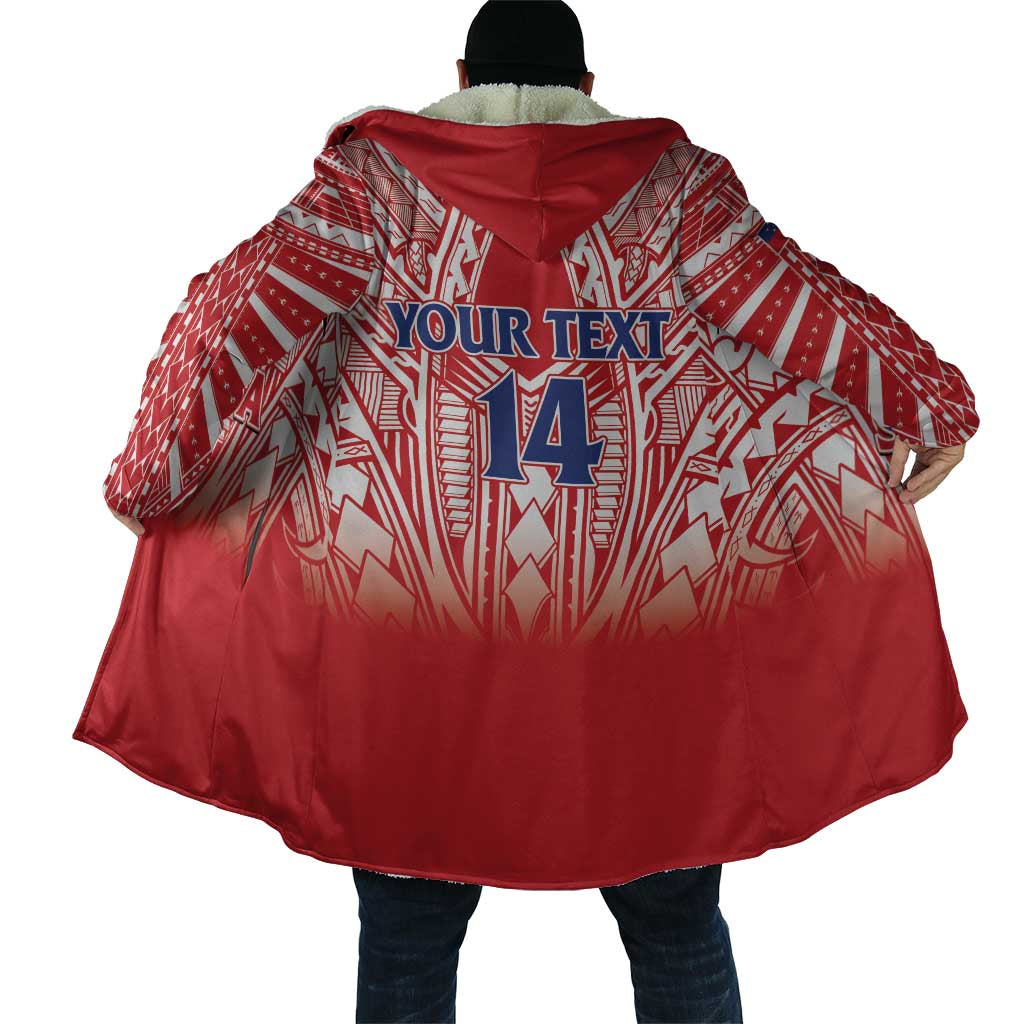 Toa Samoa Rugby Custom Cloak Samoa mo Samoa Polynesian Pacific Red - Polynesian Pride