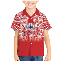 Toa Samoa Rugby Custom Family Matching Mermaid Dress and Hawaiian Shirt Samoa mo Samoa Polynesian Pacific Red - Polynesian Pride