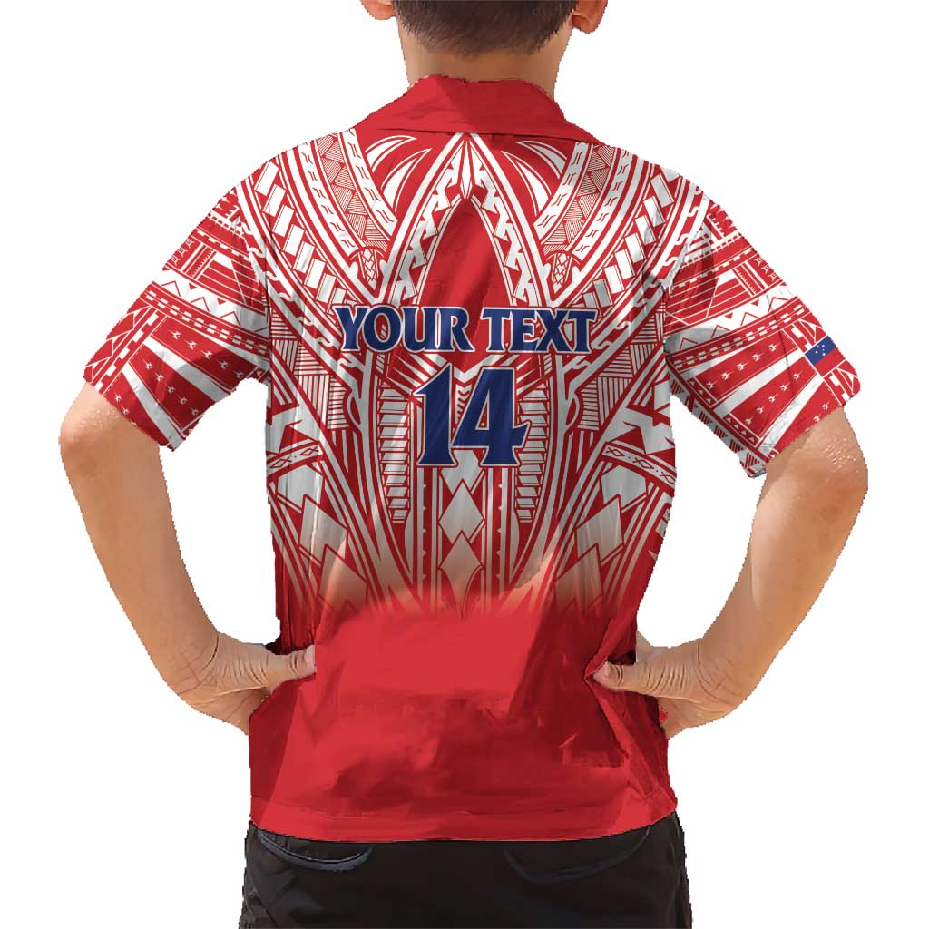 Toa Samoa Rugby Custom Family Matching Short Sleeve Bodycon Dress and Hawaiian Shirt Samoa mo Samoa Polynesian Pacific Red - Polynesian Pride