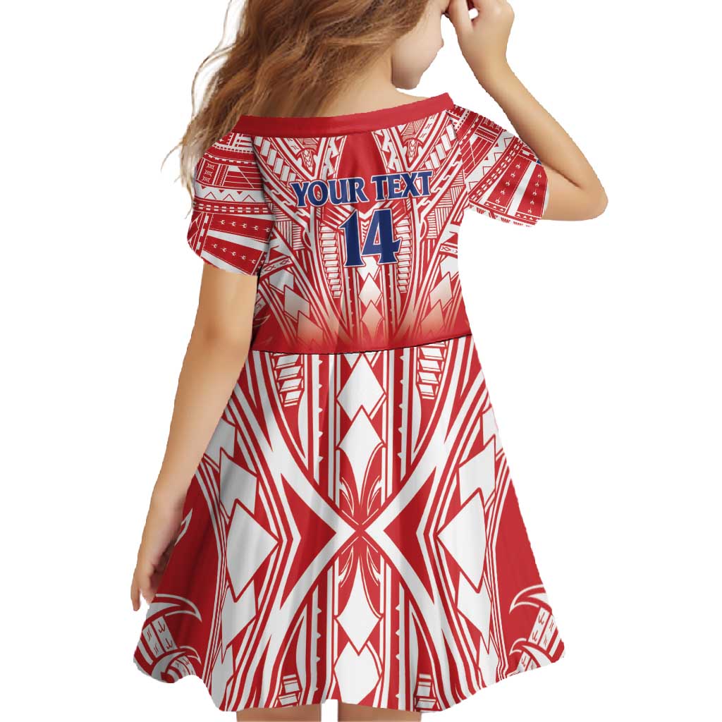 Toa Samoa Rugby Custom Family Matching Summer Maxi Dress and Hawaiian Shirt Samoa mo Samoa Polynesian Pacific Red - Polynesian Pride