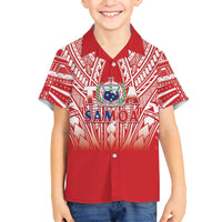 Toa Samoa Rugby Custom Family Matching Summer Maxi Dress and Hawaiian Shirt Samoa mo Samoa Polynesian Pacific Red - Polynesian Pride
