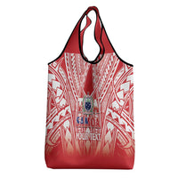 Toa Samoa Rugby Custom Grocery Bag Samoa mo Samoa Polynesian Pacific Red - Polynesian Pride
