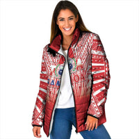 Toa Samoa Rugby Custom Padded Jacket Samoa mo Samoa Polynesian Pacific Red - Polynesian Pride