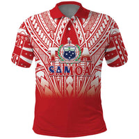 Toa Samoa Rugby Custom Polo Shirt Samoa mo Samoa Polynesian Pacific Red - Polynesian Pride