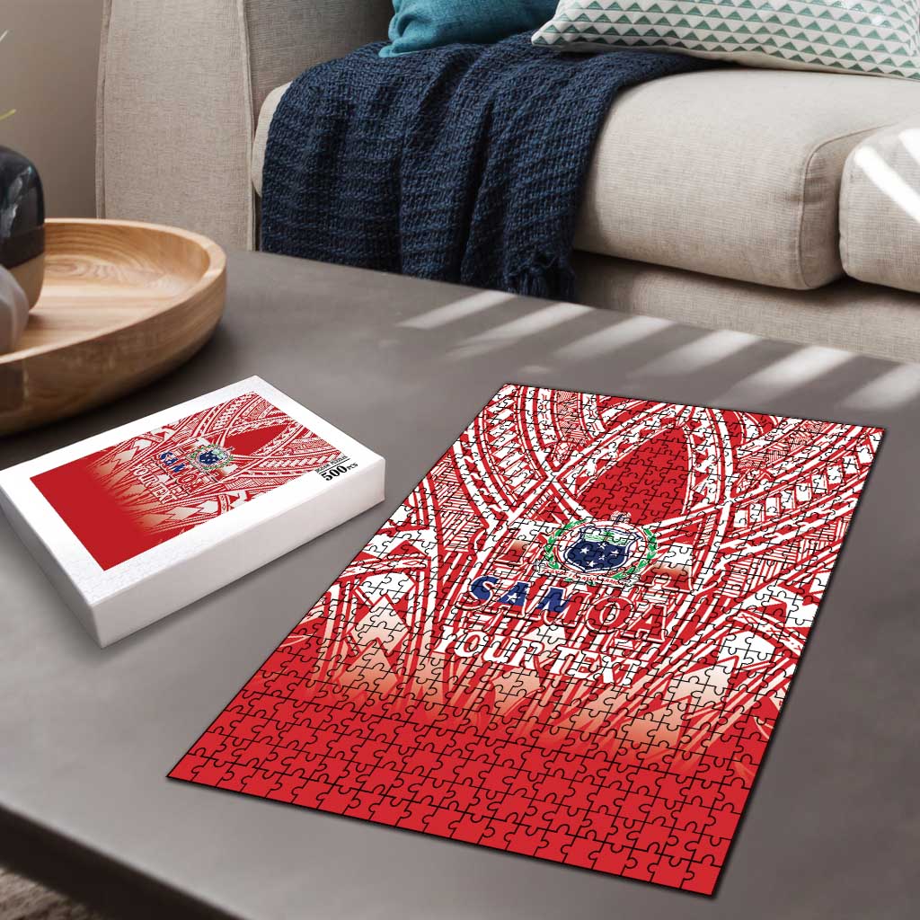 Toa Samoa Rugby Custom Puzzle Samoa mo Samoa Polynesian Pacific Red - Polynesian Pride