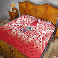 Toa Samoa Rugby Custom Quilt Samoa mo Samoa Polynesian Pacific Red - Polynesian Pride