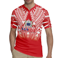 Toa Samoa Rugby Custom Rugby Jersey Samoa mo Samoa Polynesian Pacific Red - Polynesian Pride