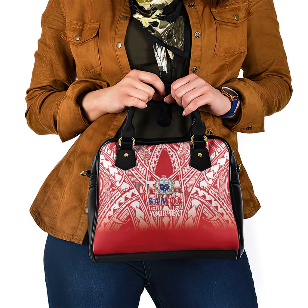 Toa Samoa Rugby Custom Shoulder Handbag Samoa mo Samoa Polynesian Pacific Red - Polynesian Pride