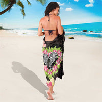 Polynesia Valentine's Day Sarong Hammerhead Shark Plumeria With Polynesian Pattern