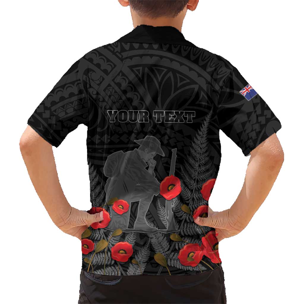 Personalised New Zealand ANZAC Day Hawaiian Shirt Lest We Forget Soldier Memorial