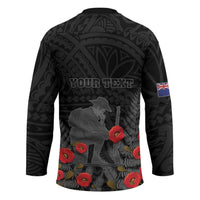 Personalised New Zealand ANZAC Day Hockey Jersey Lest We Forget Soldier Memorial