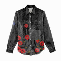 Personalised New Zealand ANZAC Day Women Casual Shirt Lest We Forget Soldier Memorial