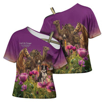 ANZAC Day Cross Shoulder Shirt Lest We Forget The Animals Of War