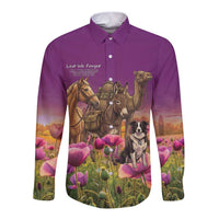 ANZAC Day Long Sleeve Button Shirt Lest We Forget The Animals Of War