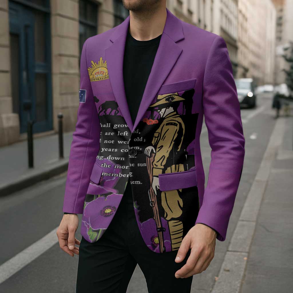 ANZAC Soldier and War Animals Blazer We Will Remember Them