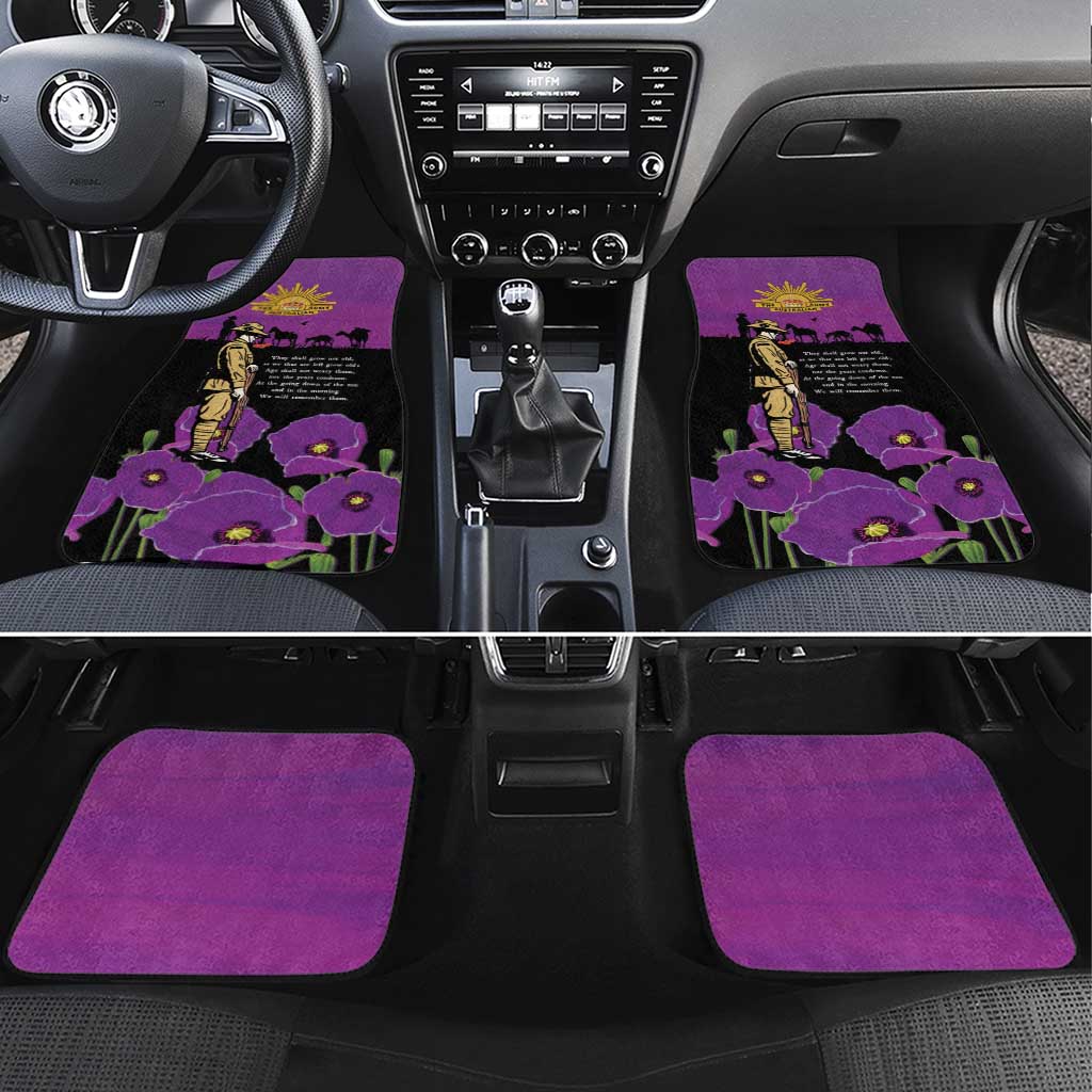 ANZAC Soldier and War Animals Car Mats We Will Remember Them