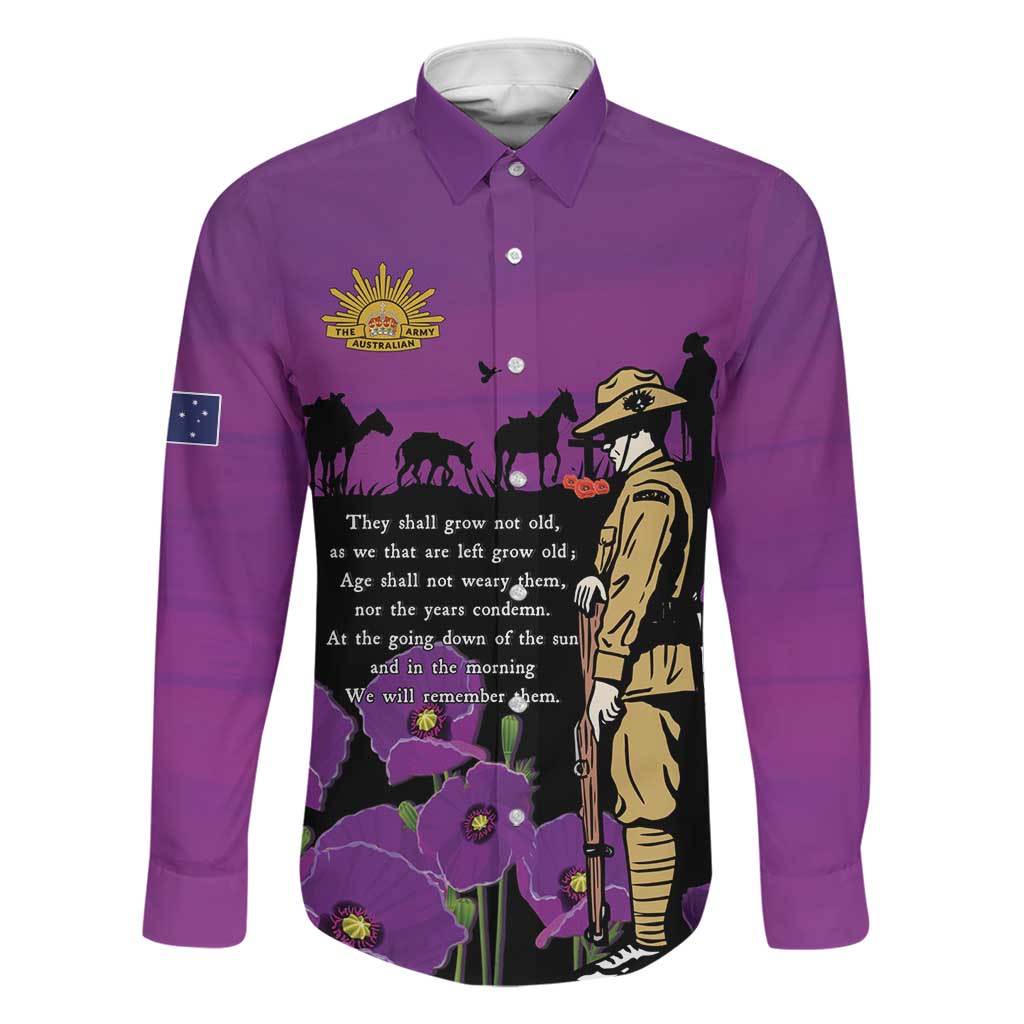 ANZAC Soldier and War Animals Family Matching Off Shoulder Short Dress and Hawaiian Shirt We Will Remember Them