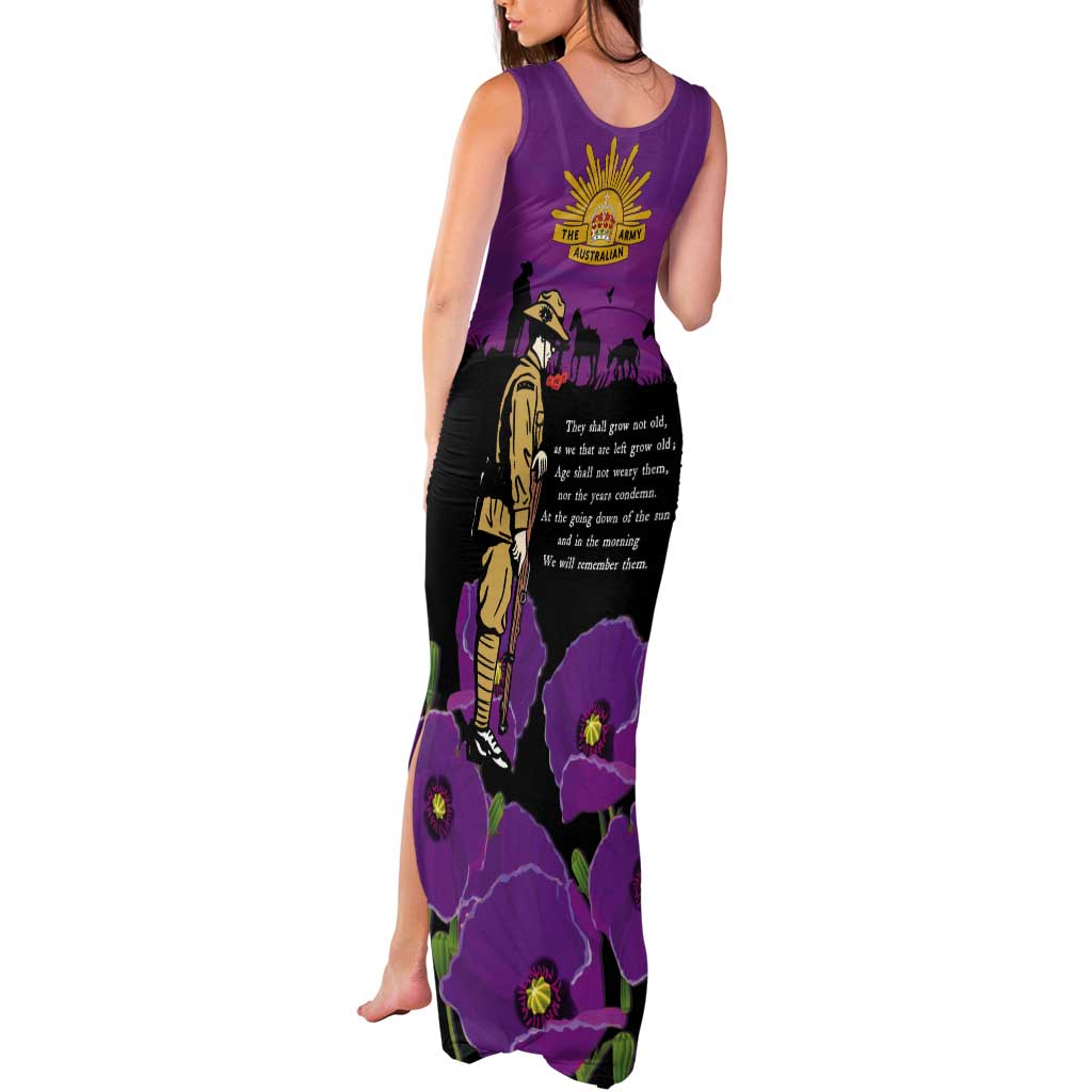 ANZAC Soldier and War Animals Tank Maxi Dress We Will Remember Them