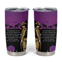 ANZAC Soldier and War Animals Tumbler Cup We Will Remember Them