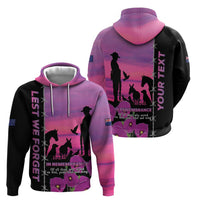 Personalised ANZAC War Animals Hoodie Lest We Forget Memorial