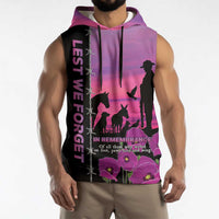 Personalised ANZAC War Animals Sleeveless Hoodie Lest We Forget Memorial