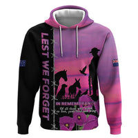 Personalised ANZAC War Animals Zip Hoodie Lest We Forget Memorial