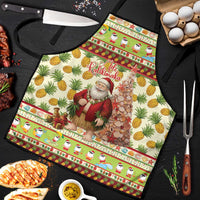 Hawaiian Santa Aloha Pineapple Christmas Apron Mele Kalikimaka - Polynesian Pride