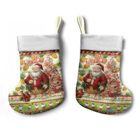 Hawaiian Santa Aloha Pineapple Christmas Stocking Mele Kalikimaka - Polynesian Pride