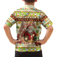 Hawaiian Santa Aloha Pineapple Christmas Hawaiian Shirt Mele Kalikimaka - Polynesian Pride