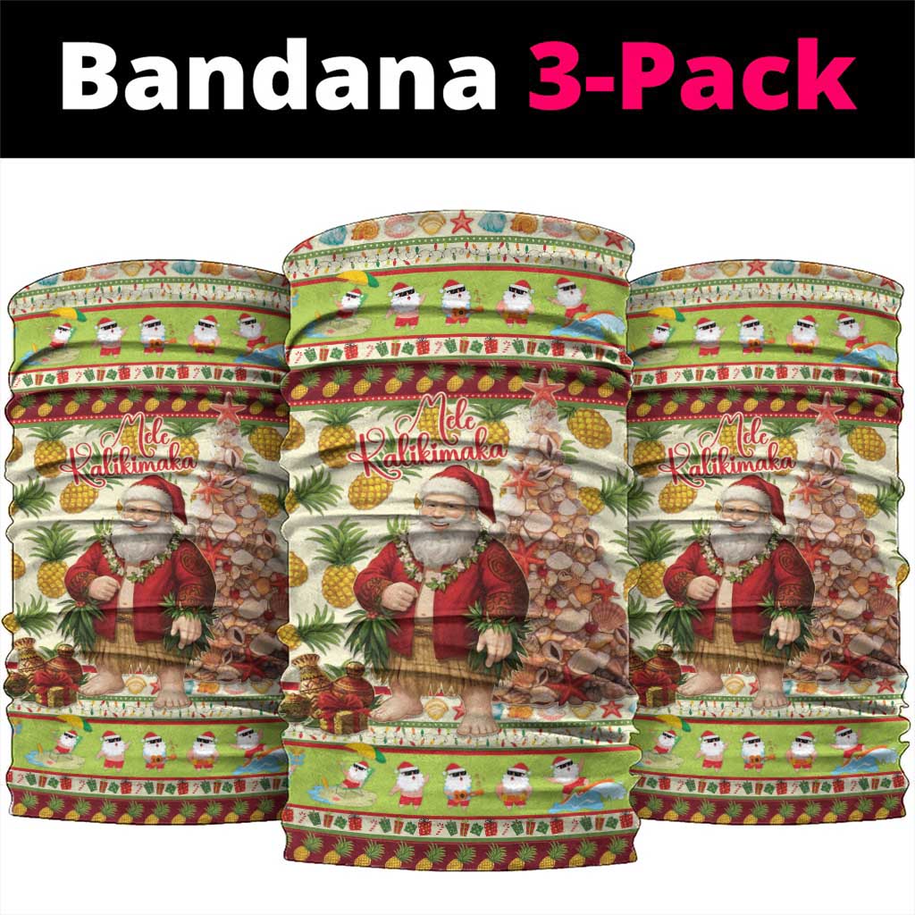 Hawaiian Santa Aloha Pineapple Christmas Neck Gaiter Mele Kalikimaka - Polynesian Pride