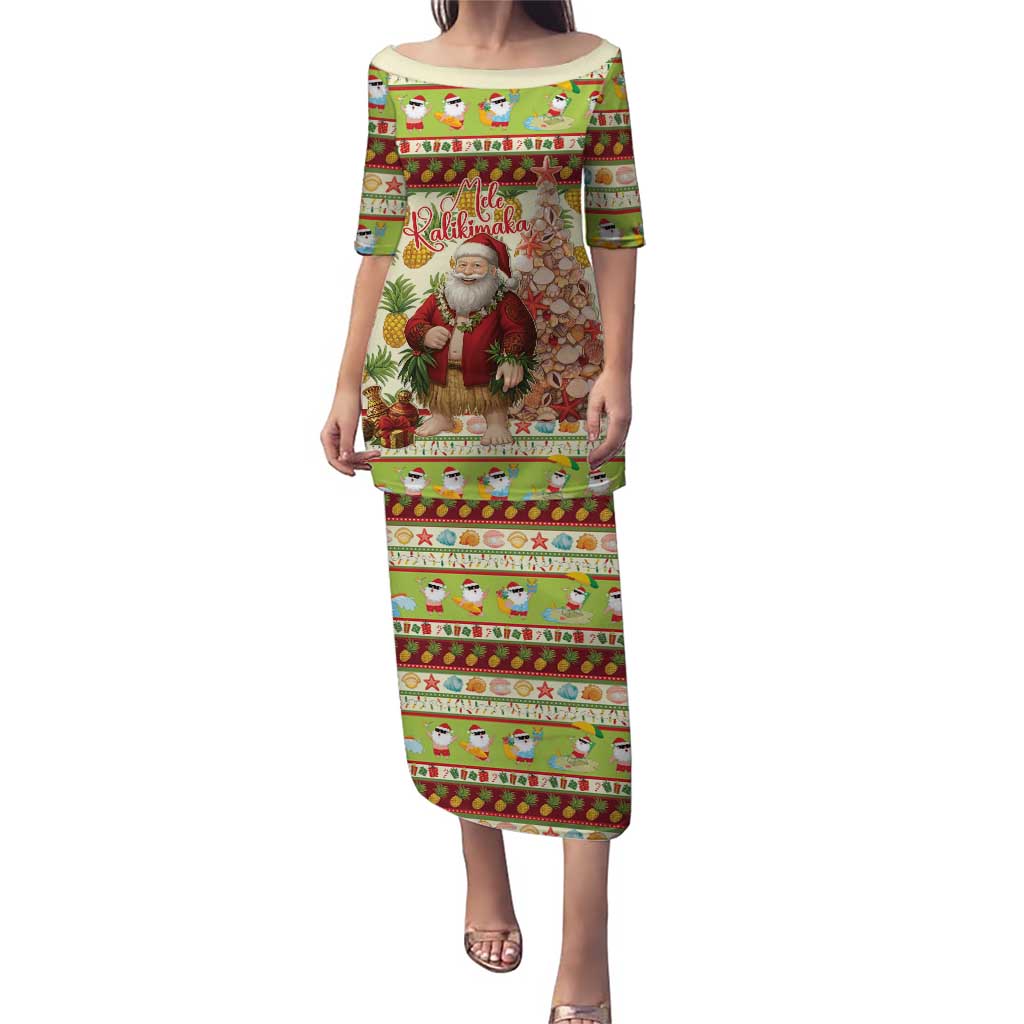 Hawaiian Santa Aloha Pineapple Christmas Puletasi Mele Kalikimaka - Polynesian Pride