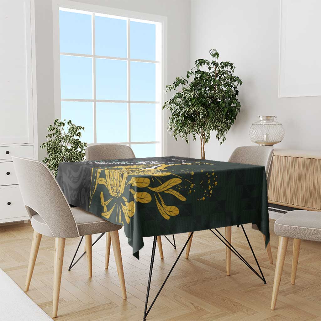 New Zealand and South Africa Rugby Tablecloth Silver Fern With Springboks