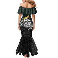 New Zealand and South Africa Rugby Personalised Mermaid Dress Maori Kiwi With Springboks LT15 - Polynesian Pride