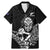 New Zealand Silver Fern Rugby Custom Family Matching Mermaid Dress and Hawaiian Shirt Maori Tiki Black Version