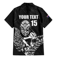 New Zealand Silver Fern Rugby Custom Family Matching Mermaid Dress and Hawaiian Shirt Maori Tiki Black Version LT15 - Polynesian Pride