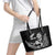 New Zealand Silver Fern Rugby Custom Leather Tote Bag Maori Tiki Black Version