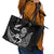 New Zealand Silver Fern Rugby Custom Leather Tote Bag Maori Tiki Black Version